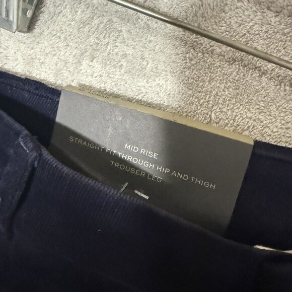 NWT Banana Republic Pants 12R Velour Velvet Logan Navy Blue Stretch Trousers - Picture 10 of 13